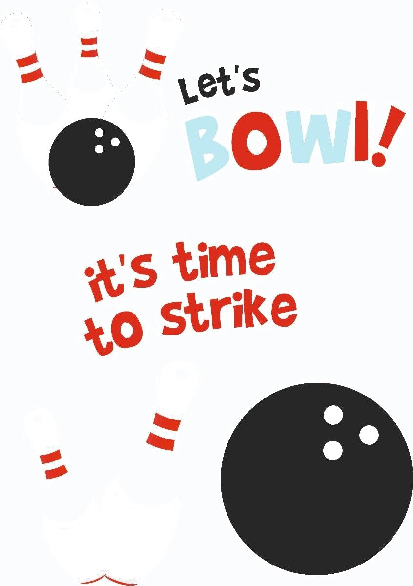 Bowling Theme Cutouts