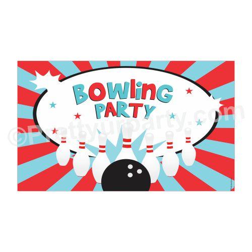 Bowling Theme Backdrop PERSONALISED Pretty UR Party Default Title