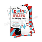 Bowling Theme Invitations ALL PARTY SUPPLIES Pretty UR Party