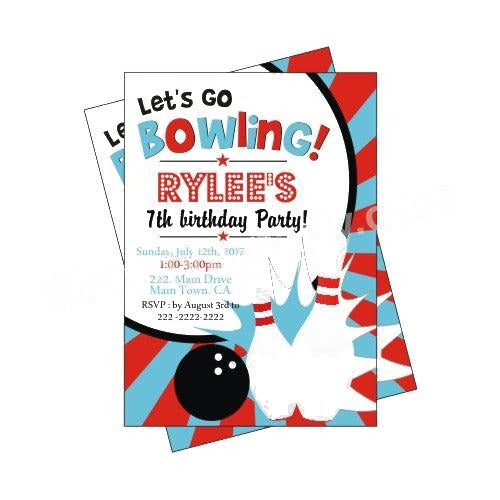 Bowling Theme Invitations — image 2
