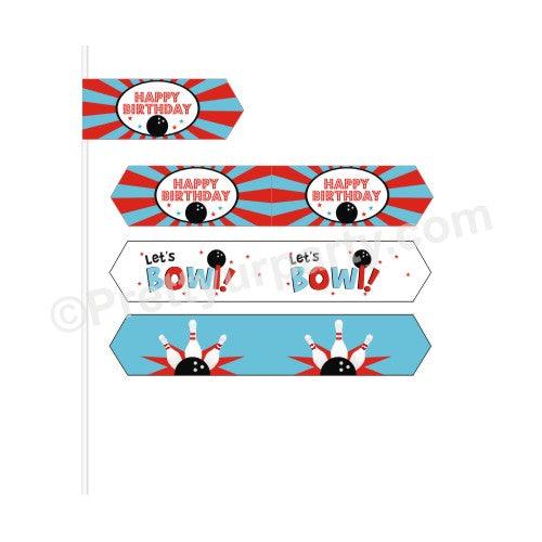 Bowling Theme Drink Straws THEME PARTIES Pretty UR Party