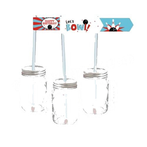 Bowling Theme Drink Straws — image 2
