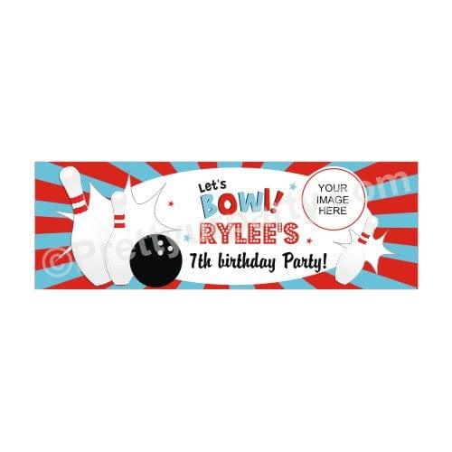 Personalized Bowling Theme Banner 30in ALL PARTY SUPPLIES Pretty UR Party