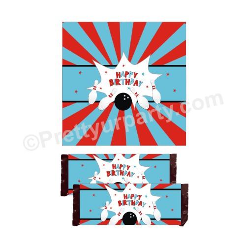 Bowling Theme Chocolate Wrappers THEME PARTIES Pretty UR Party Default Title