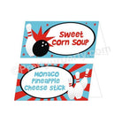 Bowling Theme Food Labels / Buffet Table Cards THEME PARTIES Pretty UR Party