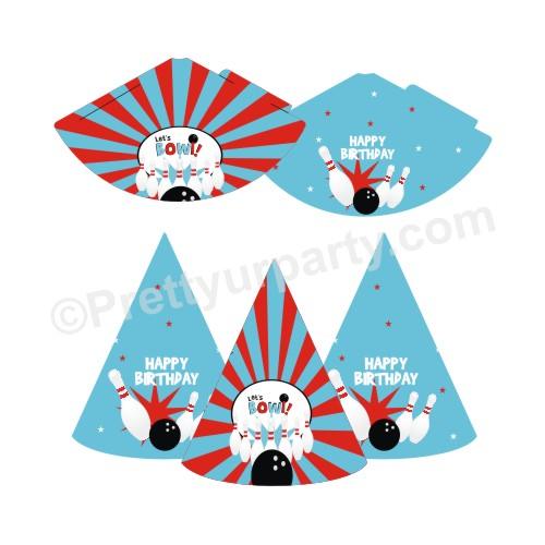 Bowling Theme Hats - Pack of 10 THEME PARTIES Pretty UR Party Default Title