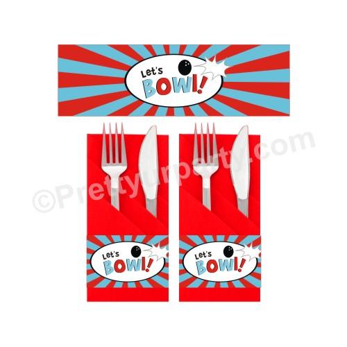 Bowling Theme Napkin Rings THEME PARTIES Pretty UR Party Default Title