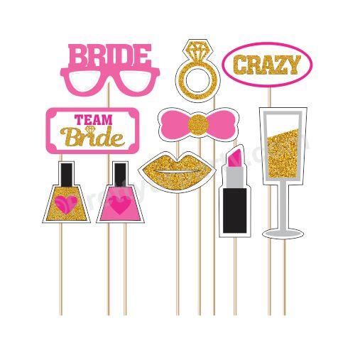 Bride to Be Photo Booth Props ACCESSORIES Pretty UR Party