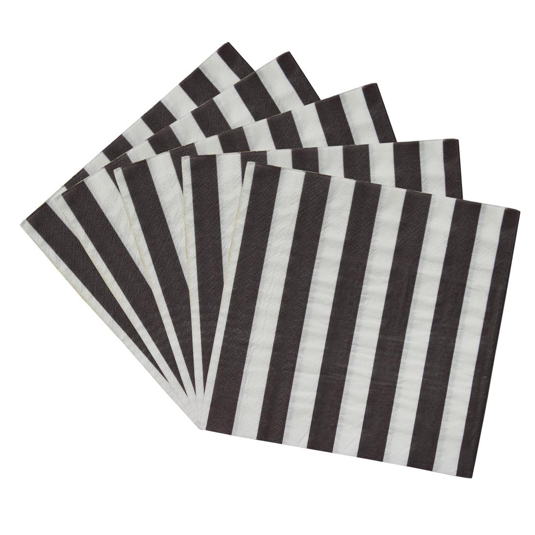Brown Striped Paper Napkins - Pack of 10 ALL PARTY SUPPLIES Pretty UR Party