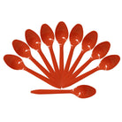 Orange Plastic Spoons - Pack of 10 THEME PARTIES Pretty UR Party