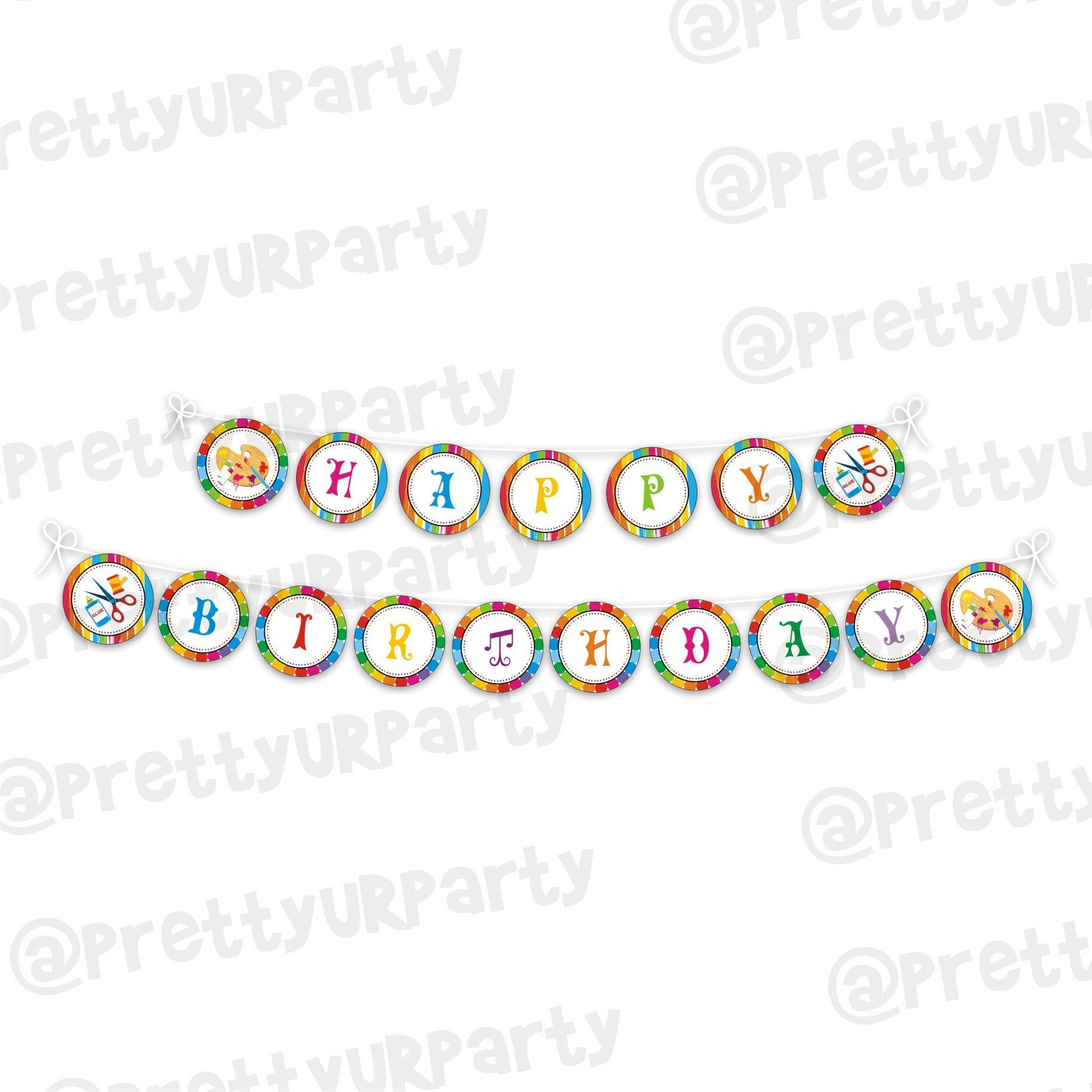 Art & Craft Party Bunting THEME PARTIES Pretty UR Party Default Title