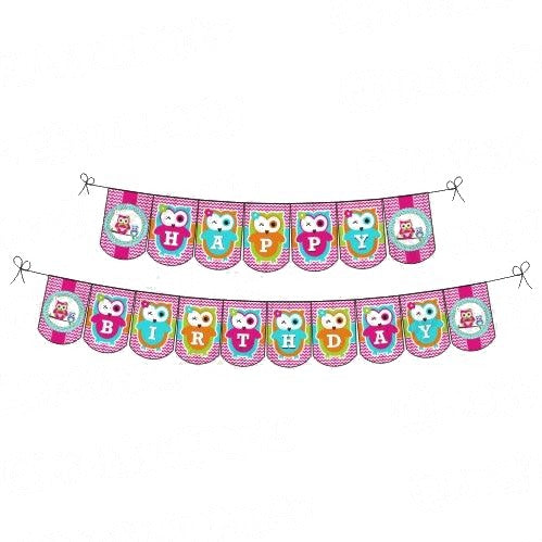Girly Owl Bunting