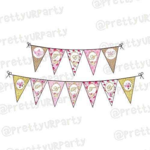 Tea Party Bunting THEME PARTIES Pretty UR Party Default Title