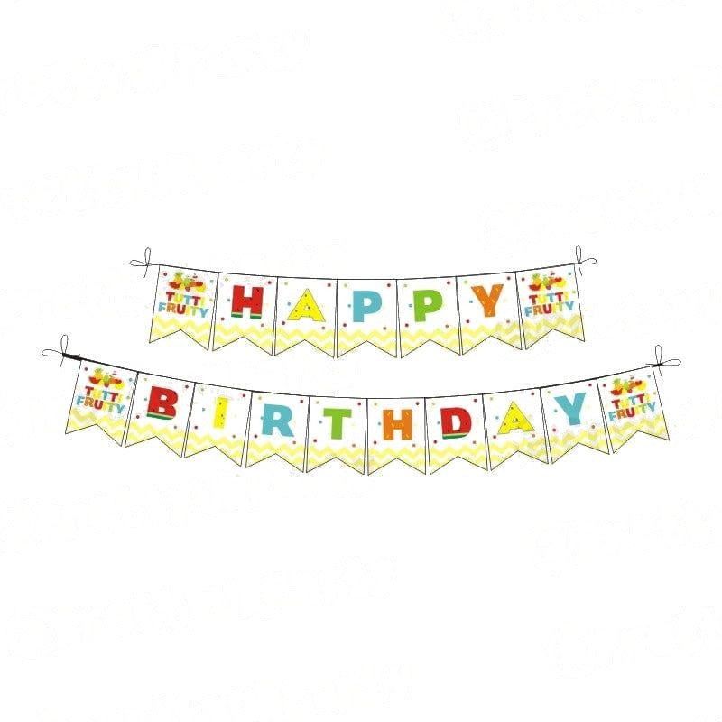 Tutti Fruity Theme Happy Birthday Banner
