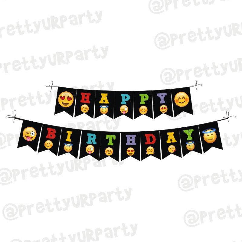 Emoji Theme Bunting DECORATIONS Pretty UR Party Default Title