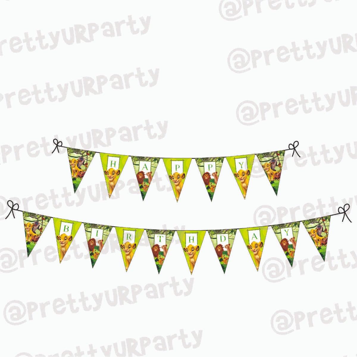 Lion King Theme Bunting BIRTHDAYS Pretty UR Party Default Title