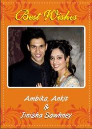 Custom Best Wishes with Photo & Orange Background PERSONALISED Pretty UR Party Flat, Non Folded 270 GSM Glossy 50 Best Wishes Cards