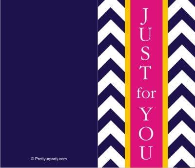 Custom Best Wishes Just for You Design PERSONALISED Pretty UR Party Flat, Non Folded 270 GSM Glossy 50 Best Wishes Cards