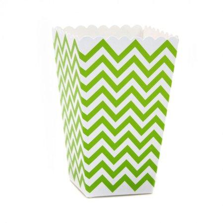 Green Chevron Popcorn Box - Pack of 10 ACCESSORIES Pretty UR Party