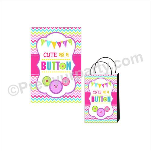 Cute as a Button Theme Khoi Bag / Pinata ALL PARTY SUPPLIES Pretty UR Party