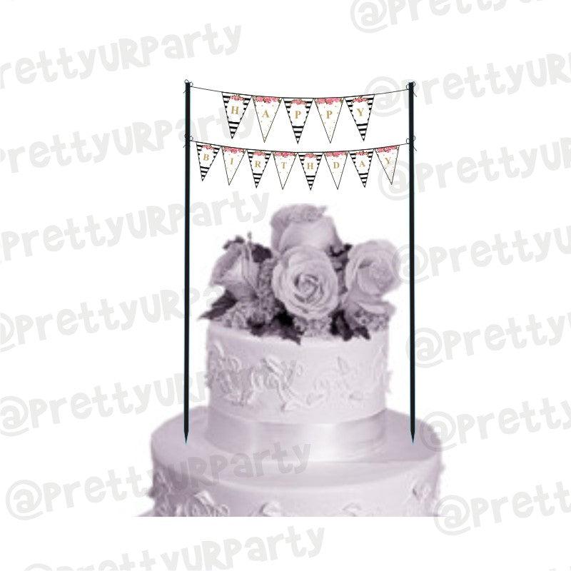 50th Birthday Cake Bunting DECORATIONS Pretty UR Party