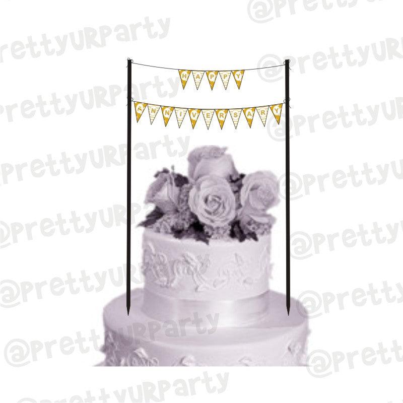 50th Anniversary Cake Bunting ALL PARTY SUPPLIES Pretty UR Party