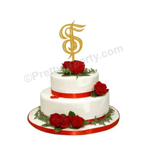 S Logo Cake Topper HANDCRAFTED Pretty UR Party