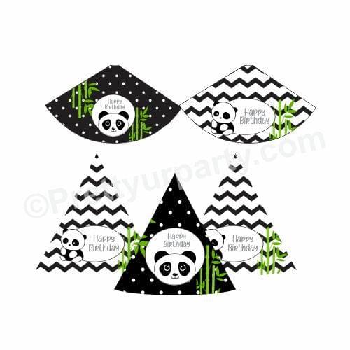 Panda Theme Hats - Pack of 10 THEME PARTIES Pretty UR Party Default Title
