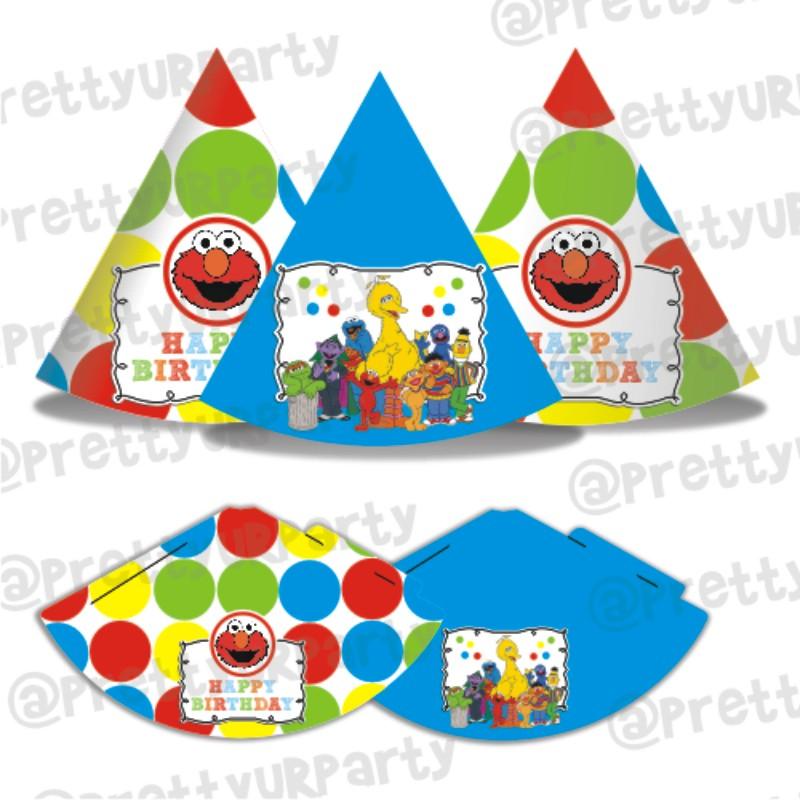 Elmo Theme Hats - Pack of 10 THEME PARTIES Pretty UR Party Default Title