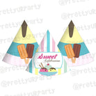 Ice Cream Theme Hats - Pack of 10 THEME PARTIES Pretty UR Party