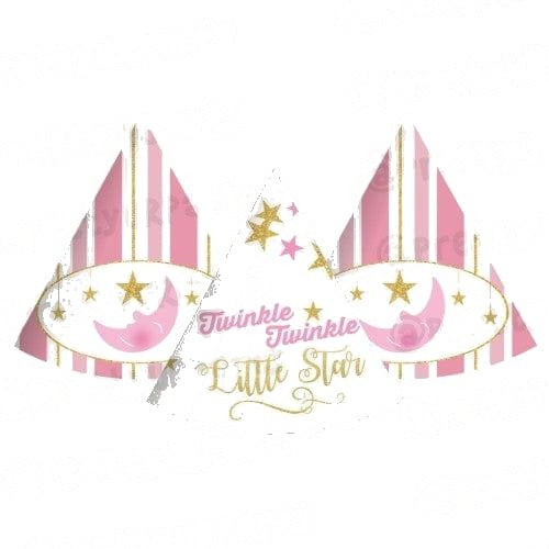 Twinkle Twinkle Little Star Pink Theme Hats - Pack of 10