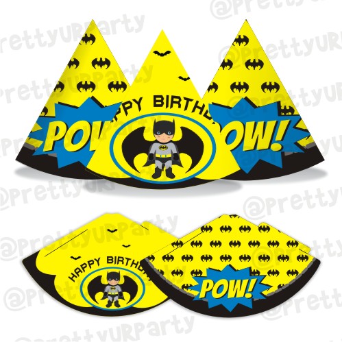 Batman Inspired Hats - Pack of 10 THEME PARTIES Pretty UR Party Default Title