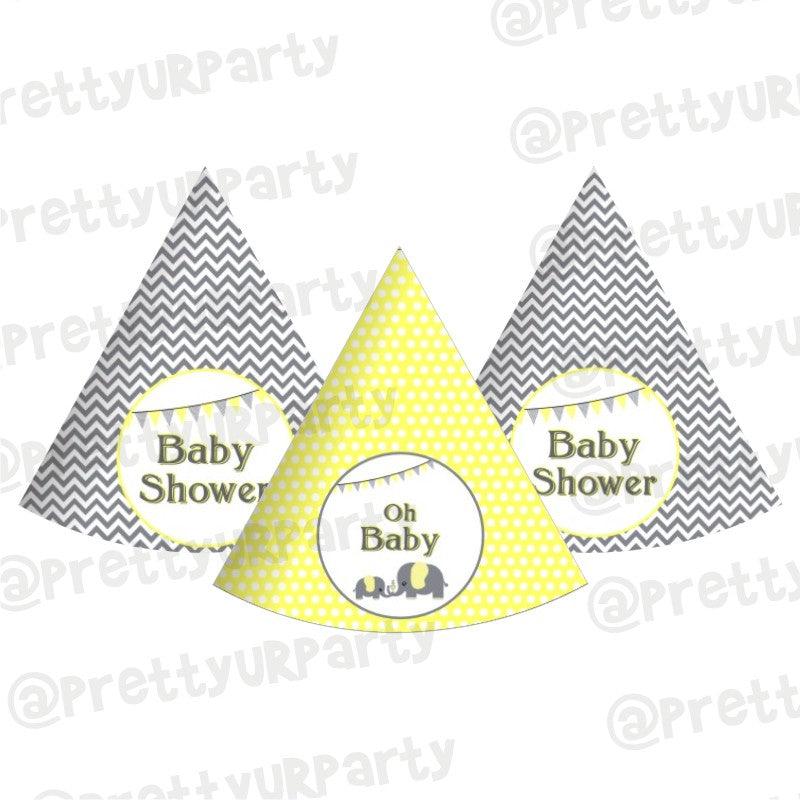 Elephant Baby shower Hats - Pack of 10 BABY SHOWER Pretty UR Party Default Title