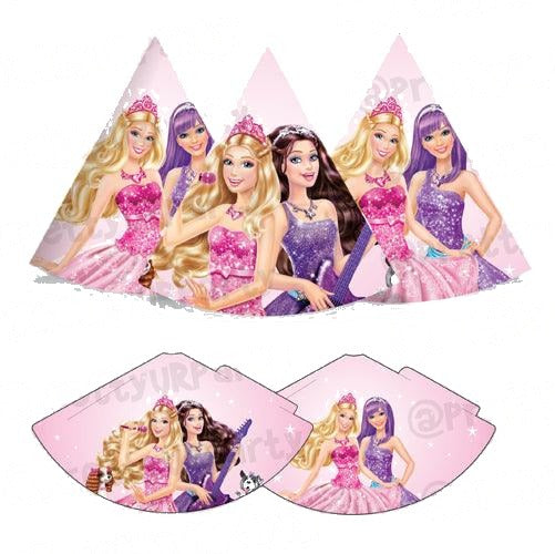 Barbie Rockstar Theme Hats - Pack of 10