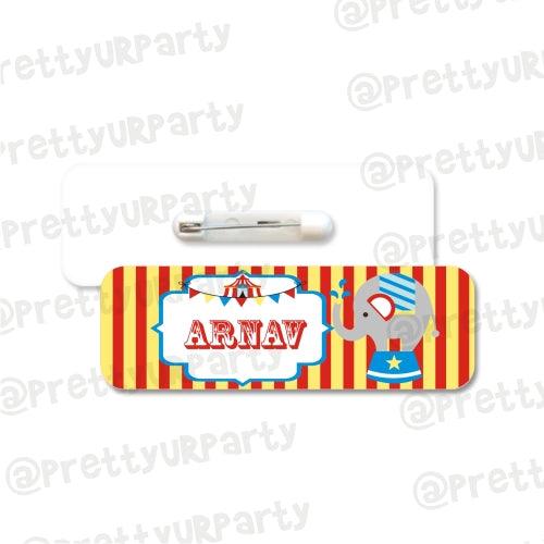 Carnival Theme Badge / Name Tag PERSONALISED Pretty UR Party