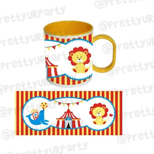 Personalised Inside Colour Carnival Mug THEME PARTIES Pretty UR Party Red Inside and Handle