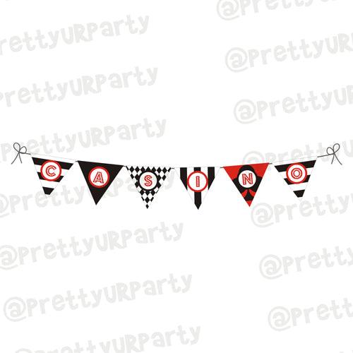 Casino Bunting ALL PARTY SUPPLIES Pretty UR Party Default Title