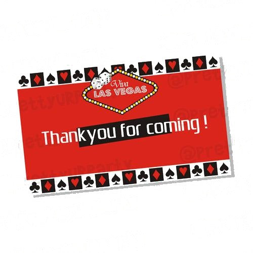Casino Thank you Tags