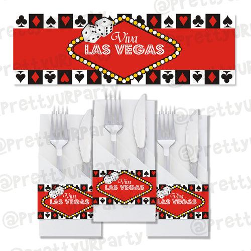 Casino Napkin Rings ALL PARTY SUPPLIES Pretty UR Party Default Title