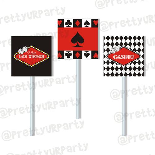 Casino Cupcake / Food Toppers ALL PARTY SUPPLIES Pretty UR Party Default Title