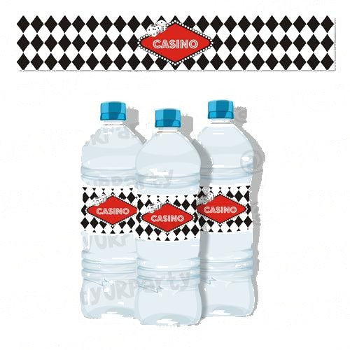 Casino Water Bottle Labels