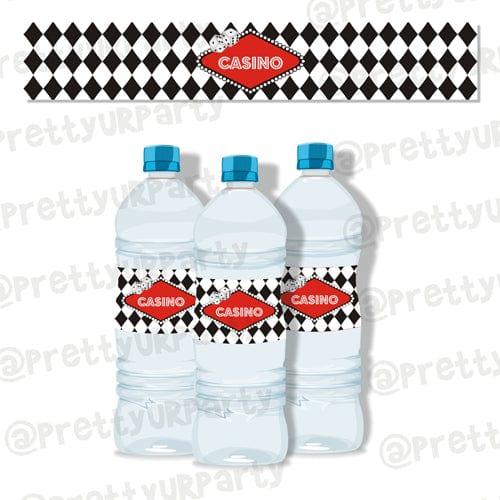 Purple and Green Water Bottle Labels BABY SHOWER Pretty UR Party