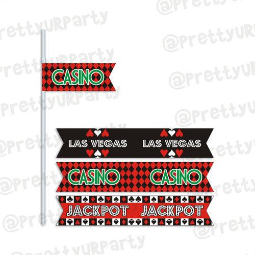 Casino Drink Straws ALL PARTY SUPPLIES Pretty UR Party