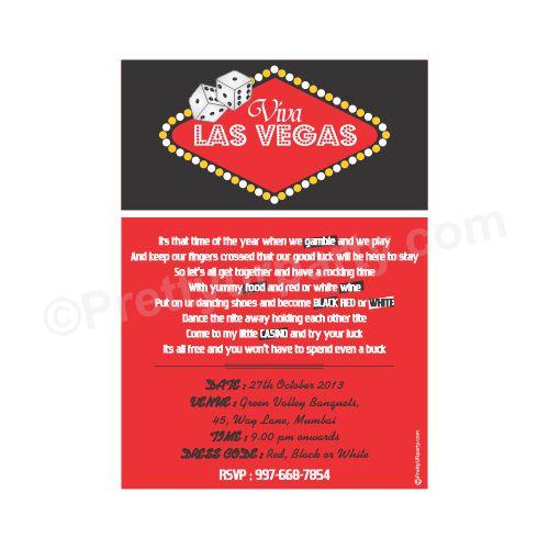 Casino E-Invitations THEME PARTIES Pretty UR Party