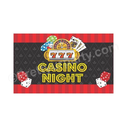 Casino Night Theme Backdrop PERSONALISED Pretty UR Party Default Title