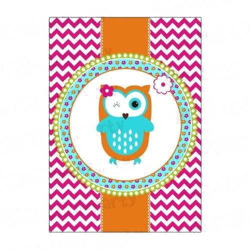 Girly Owl Centerpieces - Pack of 2