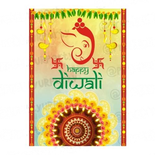 Diwali Ganesh Theme Centerpieces - Pack of 2