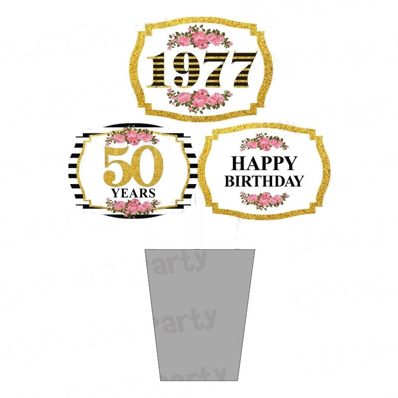 50th Birthday Theme Centerpieces