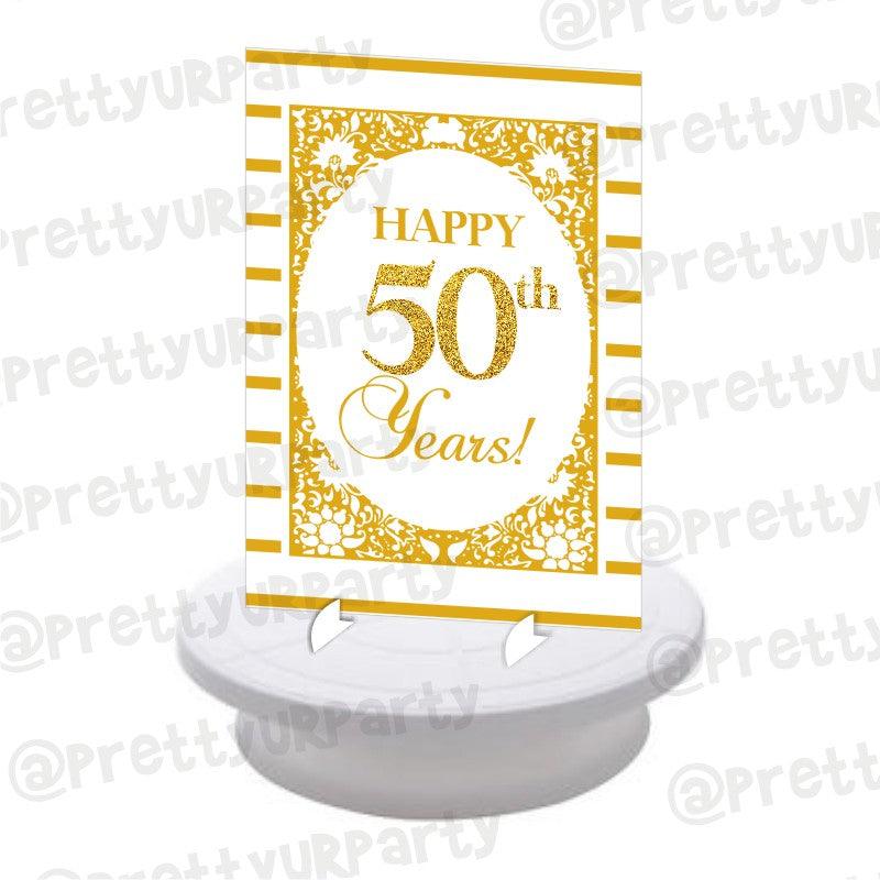 50th Anniversary Theme Centerpieces - Pack of 2 ALL PARTY SUPPLIES Pretty UR Party Default Title