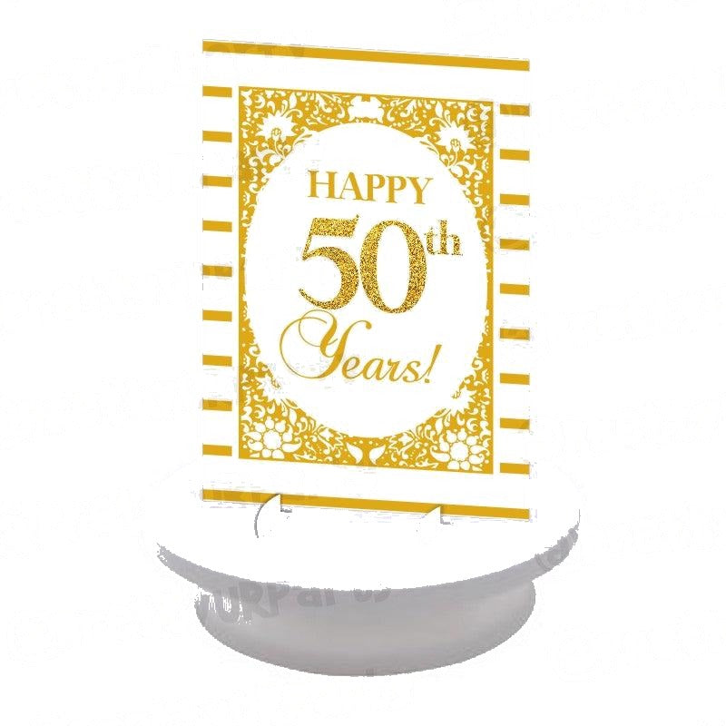50th Anniversary Theme Centerpieces - Pack of 2